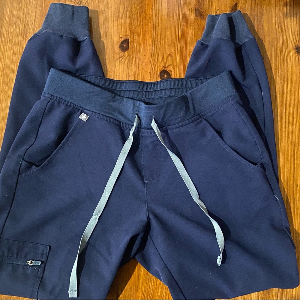 Navy Jogger Pants with Drawstring